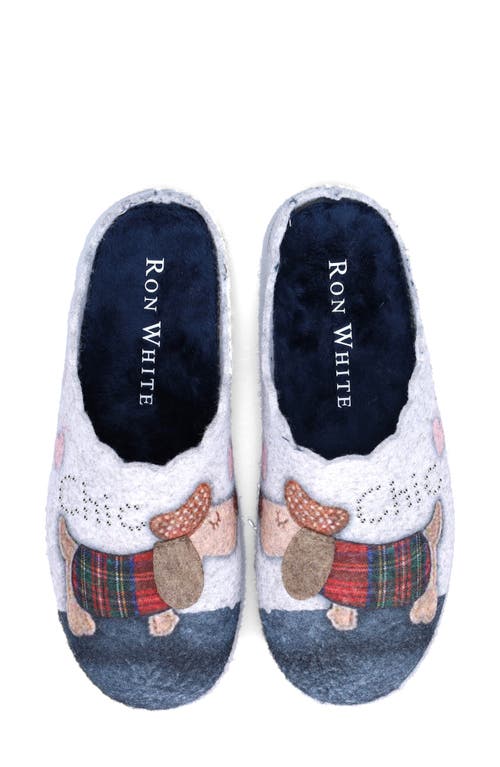 Ron White Lupin Wool Felt Slipper In Blue