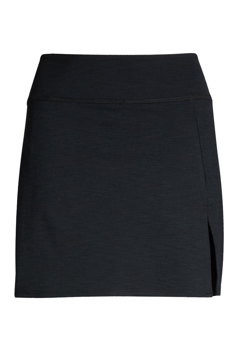 Hold Court High Waist Rib Skort, Alternate, color, BLACK HEATHER