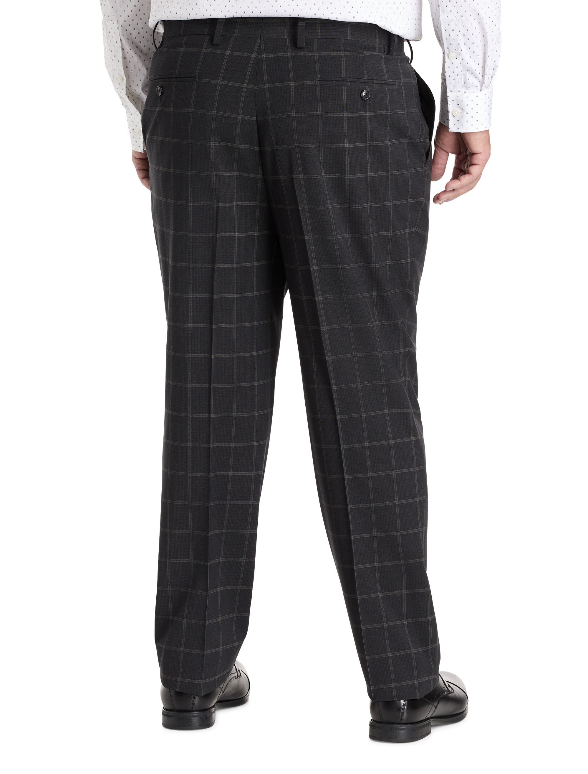 Big & Tall Windowpane Suit Pants - image 2
