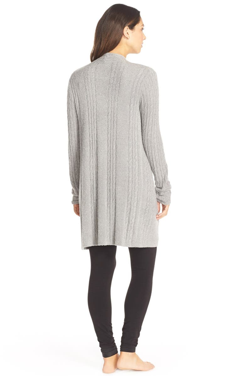 Barefoot Dreams<sup>®</sup> Cable Knit Drape Front Cardigan, Alternate, color, 