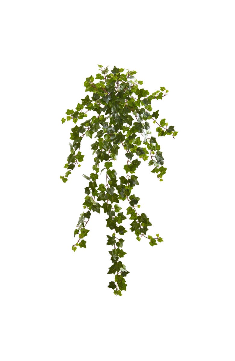 NEARLY NATURAL 36-in Curly Ivy Artificial Hanging Plant, Main, color, Green