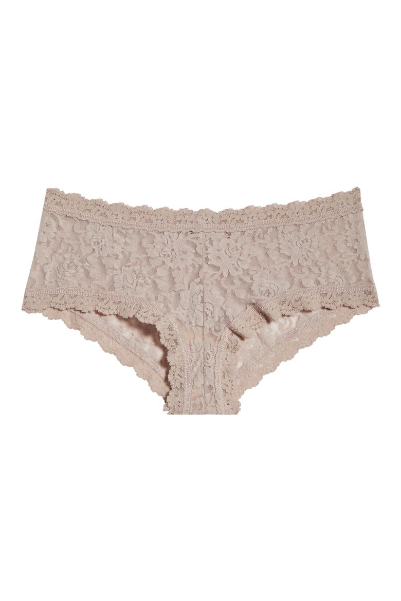 Signature Lace Boyshorts, Alternate, color, TAUPE