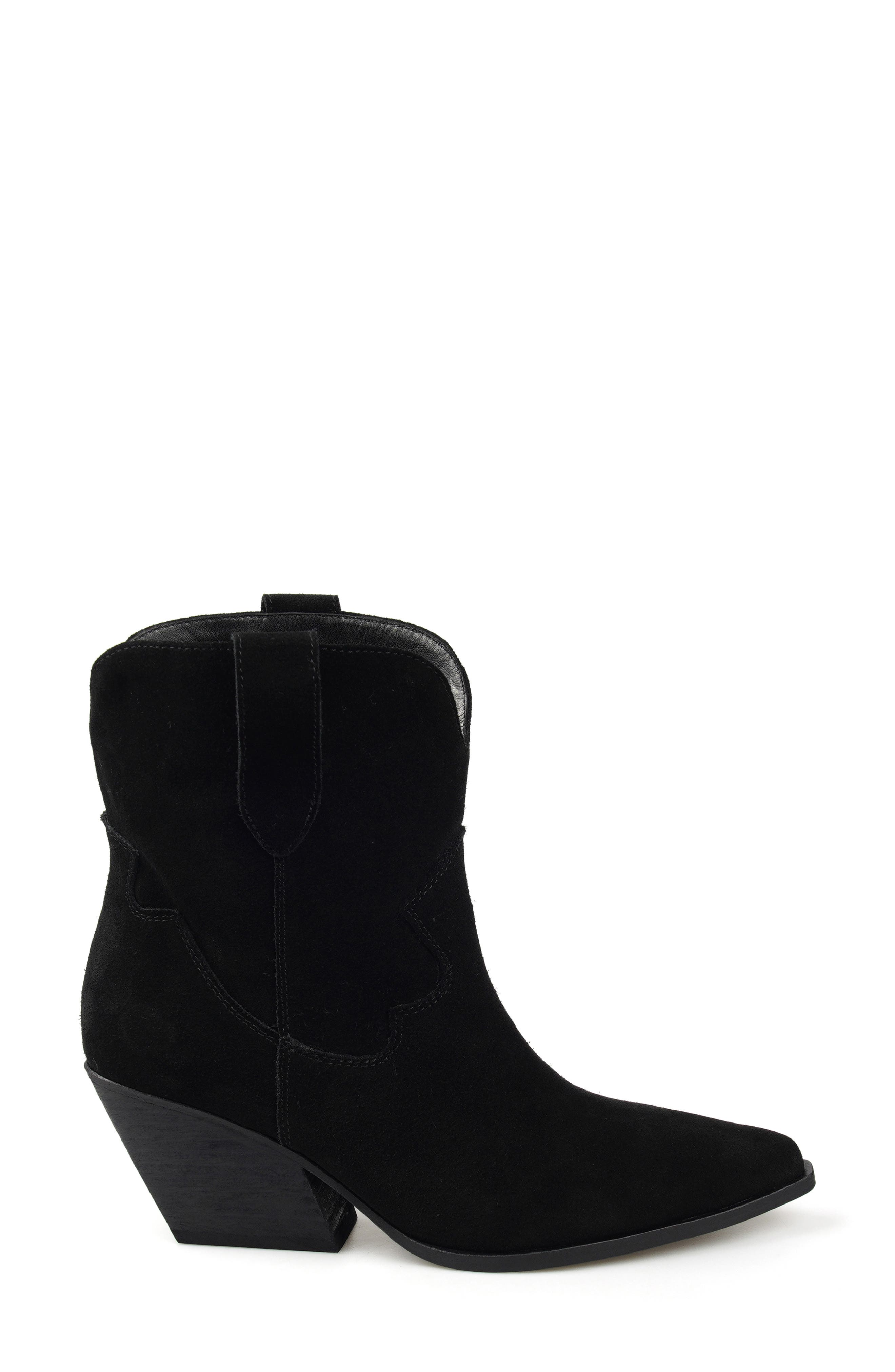 ZIGI Victoryy Pointed Toe Western Boot, Alternate, color, Black Suede
