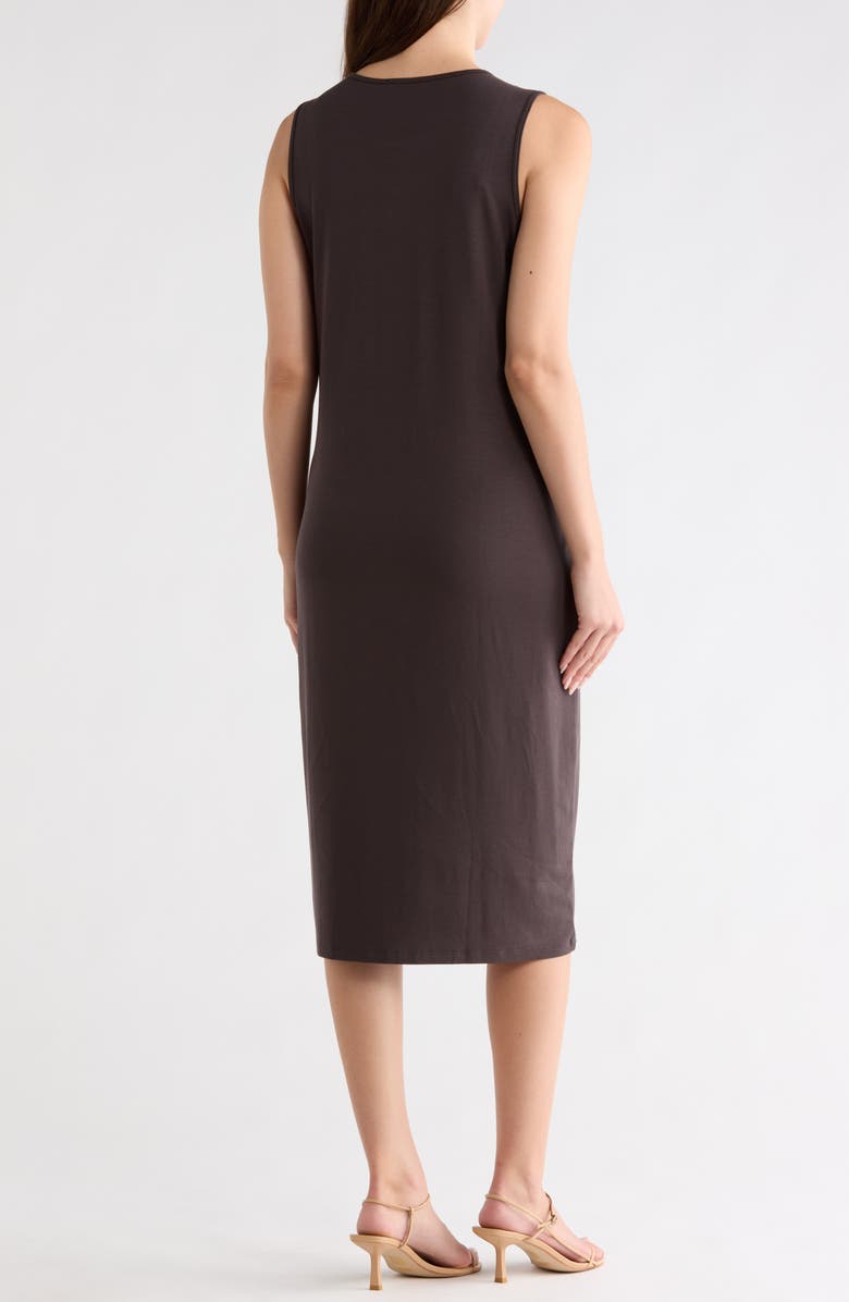 Eileen Fisher Crewneck Sleeveless Shift Dress, Alternate, color, Espresso