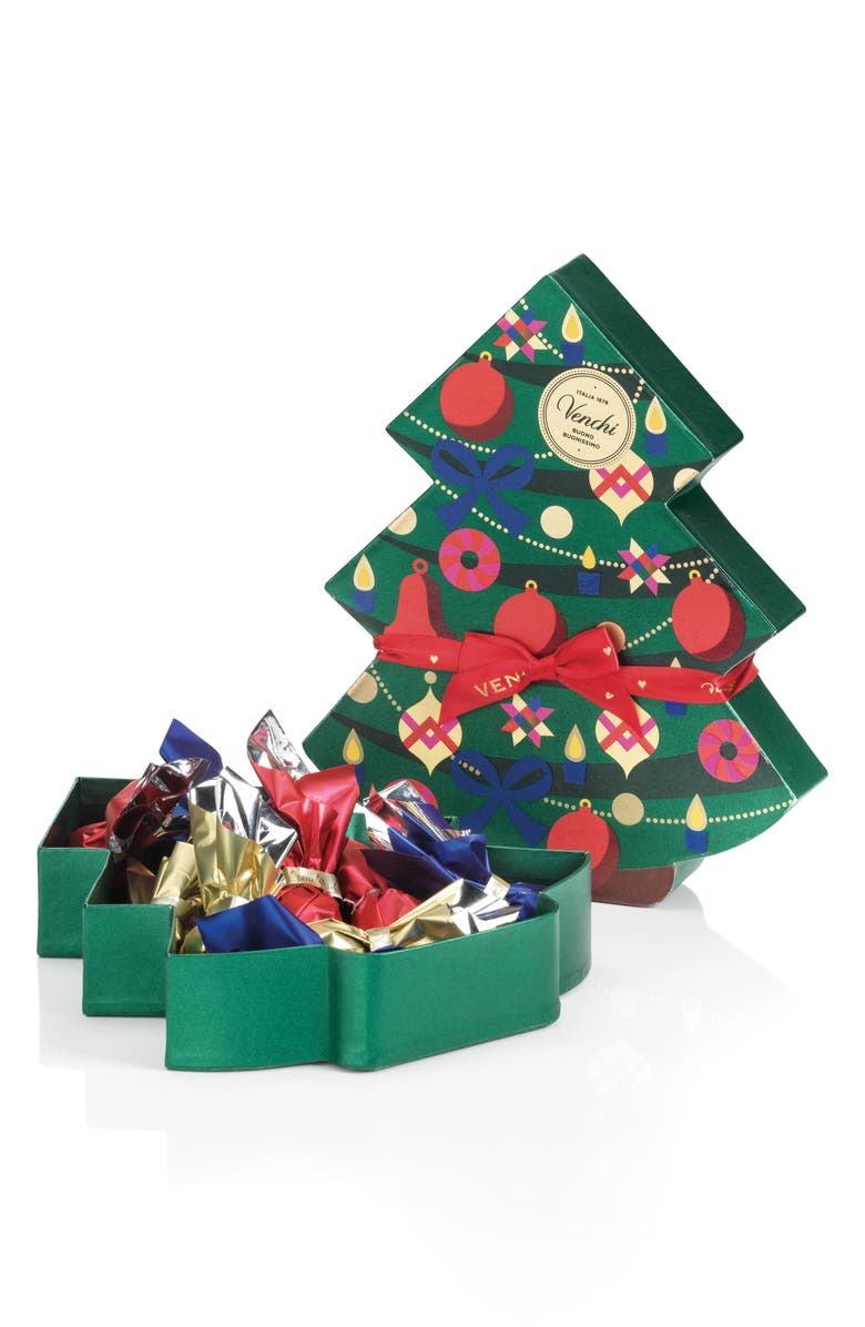 Venchi Christmas Tree Gift Box with Assorted Chocolates, Main, color,