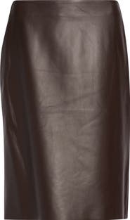 FERRAGAMO Leather Pencil Skirt