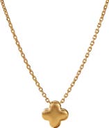Argento Vivo Sterling Silver Puffy Clover Necklace