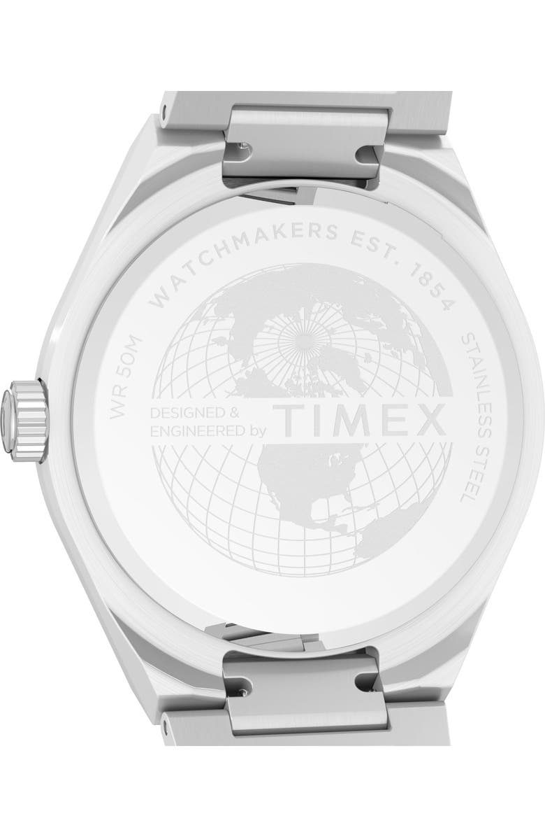 Timex<sup>®</sup> Q Continental Blue Dial Bracelet Watch, 39mm, Alternate, color, Blue/ Silver