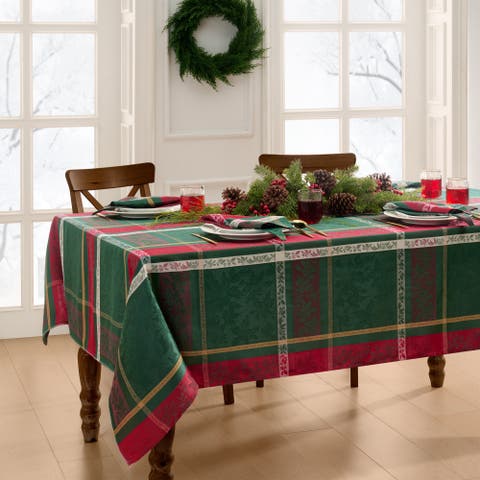 Merry And Festive Jacquard Tablecloth