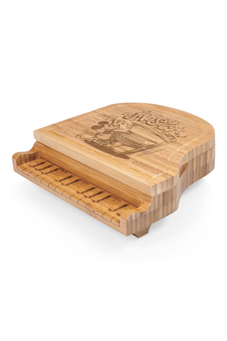Mickey Mouse Piano Cheeseboard Set, Alternate, color, BROWN
