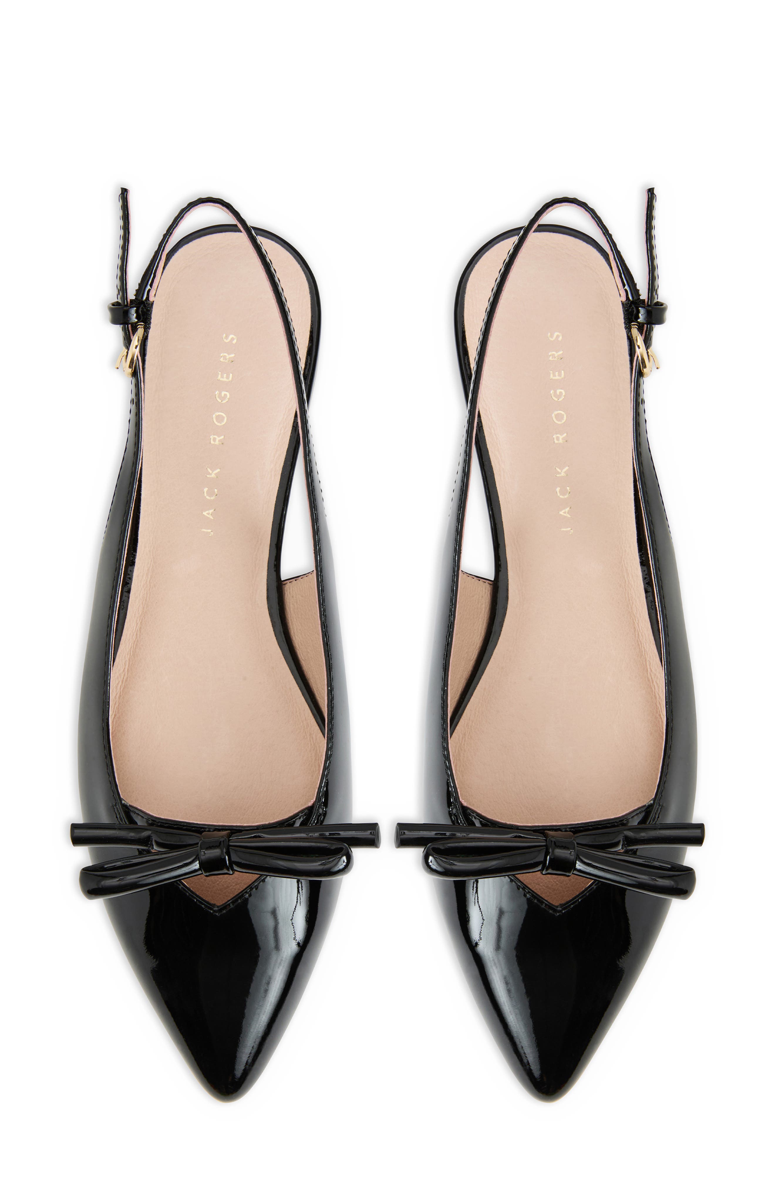 Jack Rogers Lennox Slingback Pointed Toe Pump, Alternate, color, Black