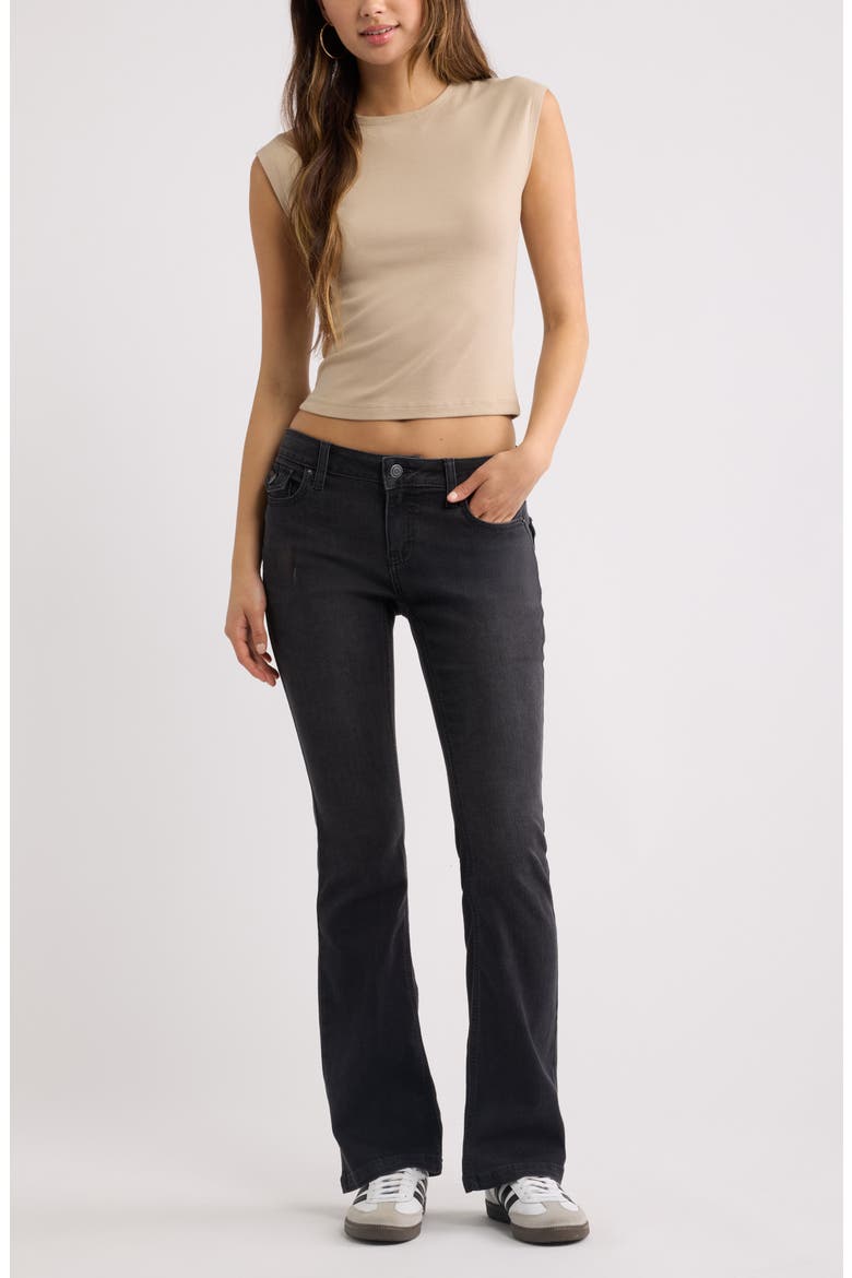 Low Rise Bootcut Jeans, Alternate, color, WASHED BLACK