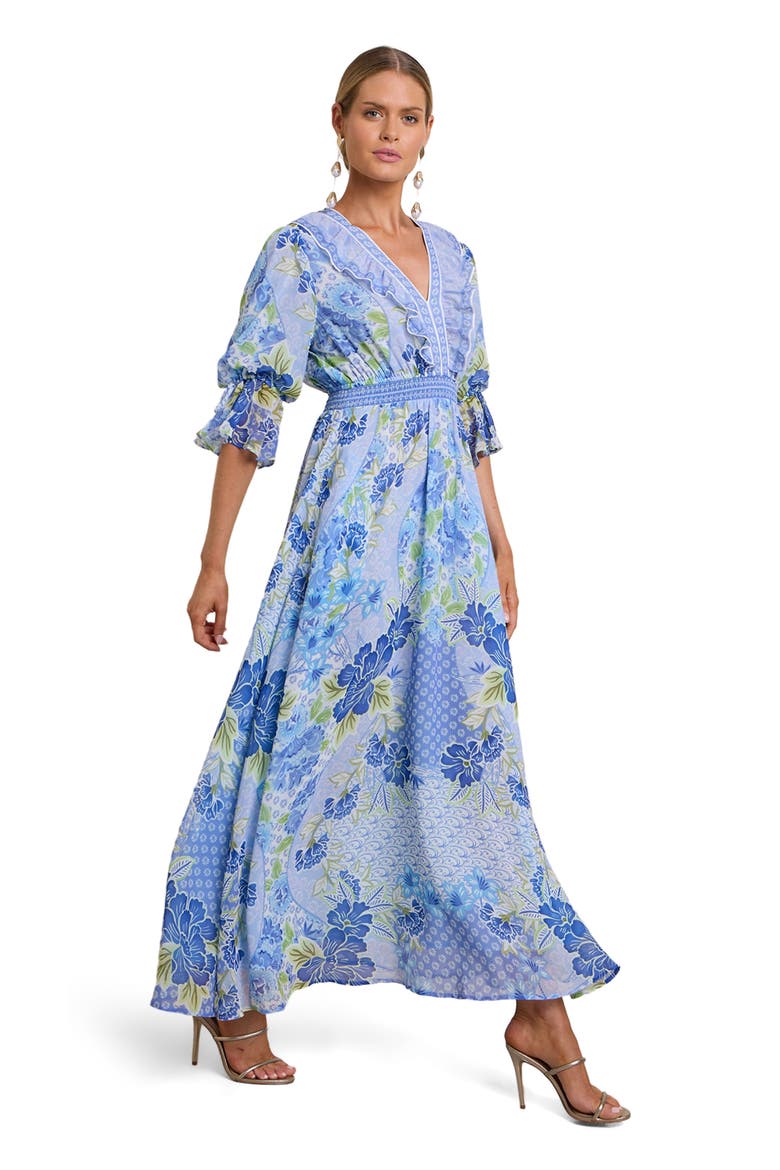 Meridian Chiffon Maxi Dress, Alternate, color, Blue