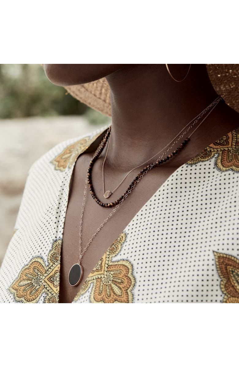 ginette ny Jumbo Ever Necklace, Alternate, color, Black Onyx