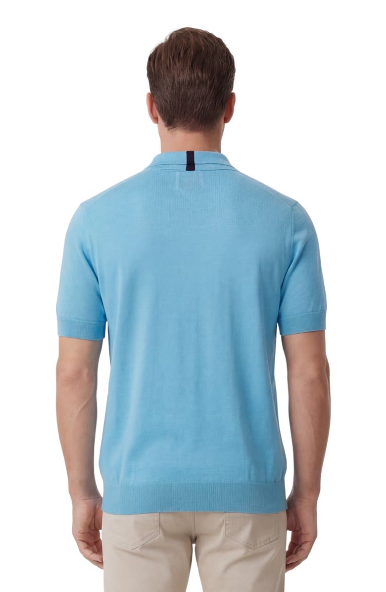 Lords of Harlech Mens Merino Silk Cashmere Polo, Alternate, color, Teal