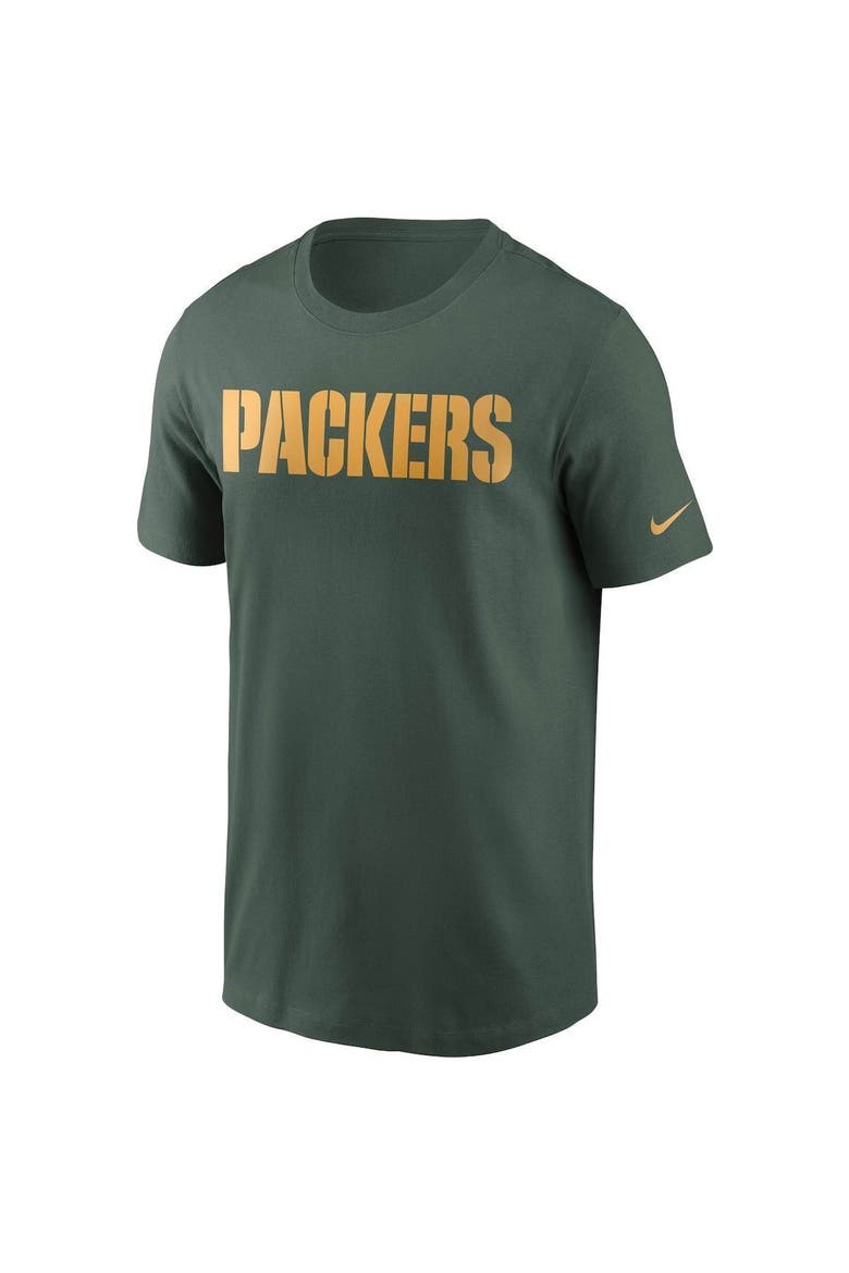 Men's Nike Green Green Bay Packers Team Wordmark T-Shirt, Alternate, color, GREEN