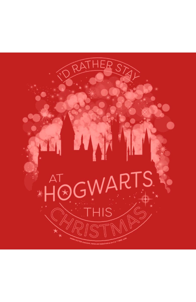 HARRY POTTER Women's Harry Potter Hogwarts This Christmas  Graphic T-Shirt, Alternate, color, Red