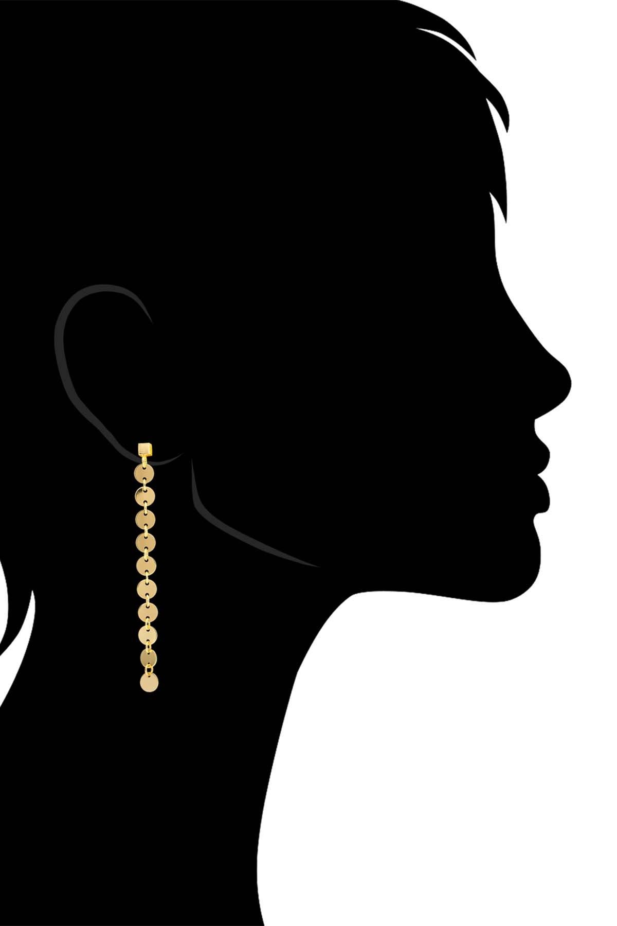 RIVKA FRIEDMAN 18K Gold Clad Polished Mini Disc Drop Earrings (Women ...