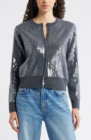 Nordstrom Sequin Wool & Cashmere Cardigan