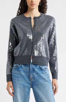 Nordstrom Sequin Wool & Cashmere Cardigan