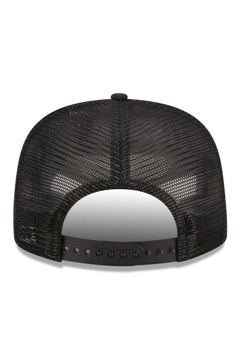 Men's New Era Black Chicago White Sox  Street Team A-Frame Trucker 9FIFTY Snapback Hat, Alternate, color, Black