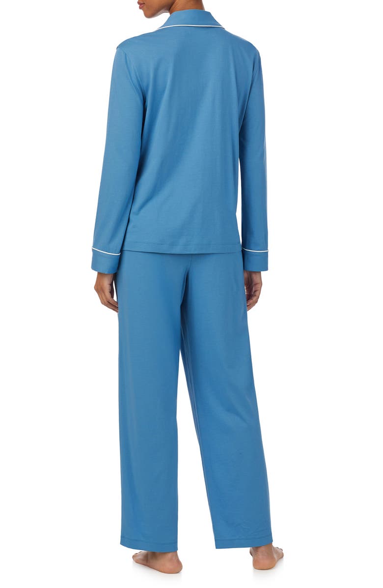 Lauren Ralph Lauren Solid Cotton & Modal Pajamas, Alternate, color, Blue