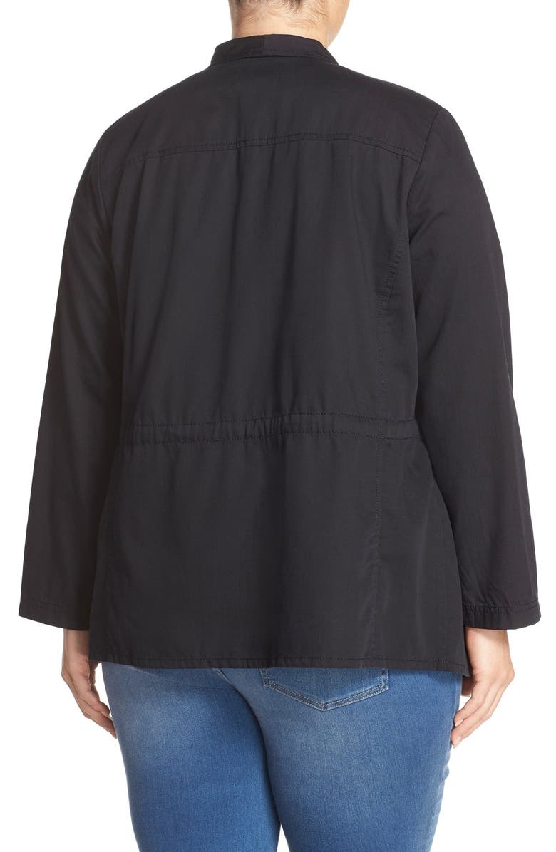 Caslon<sup>®</sup> Drape Front Utility Jacket, Alternate, color, 