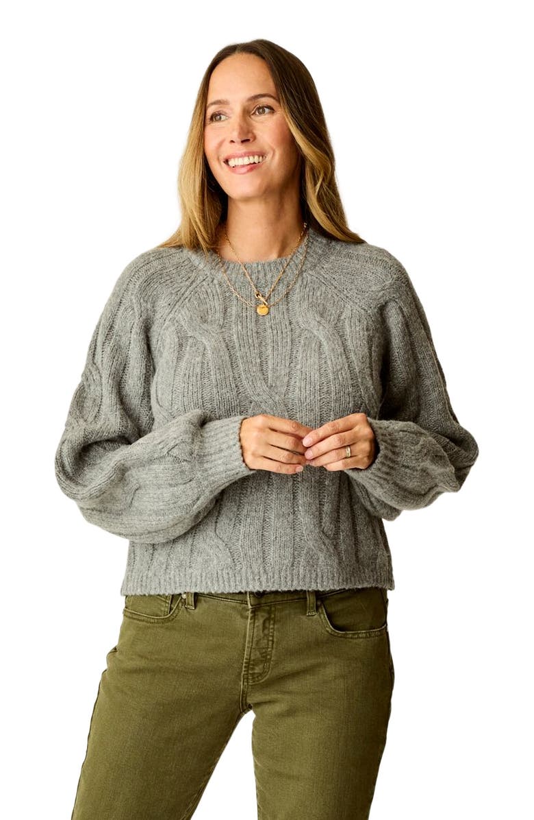 Carve Designs Eloise Wool Sweater, Main, color, Mid Grey