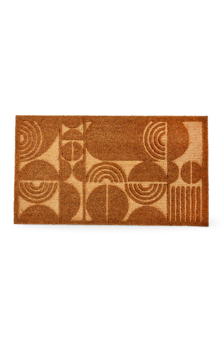 tag Knoll Embossed Non-Slip Coir Doormat Multi 30 x 17 x 1 in, Main, color, Multicolored