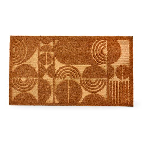 Knoll Embossed Non-Slip Coir Doormat Multi 30 x 17 x 1 in