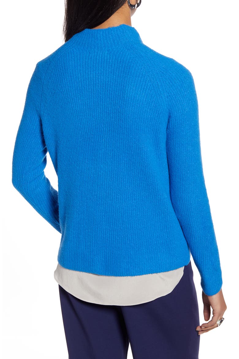 Mock Neck Sweater, Alternate, color, BLUE ELECTRIC