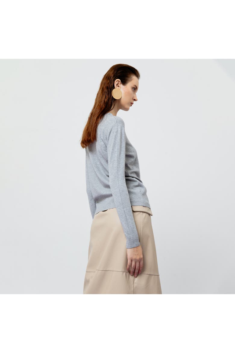 Amara Ribbed Knit Top, Alternate, color, Grey