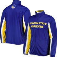 G-III SPORTS BY CARL BANKS Men's G-III Sports by Carl Banks Royal Golden State Warriors Contender Wordmark Full-Zip Track Jacket