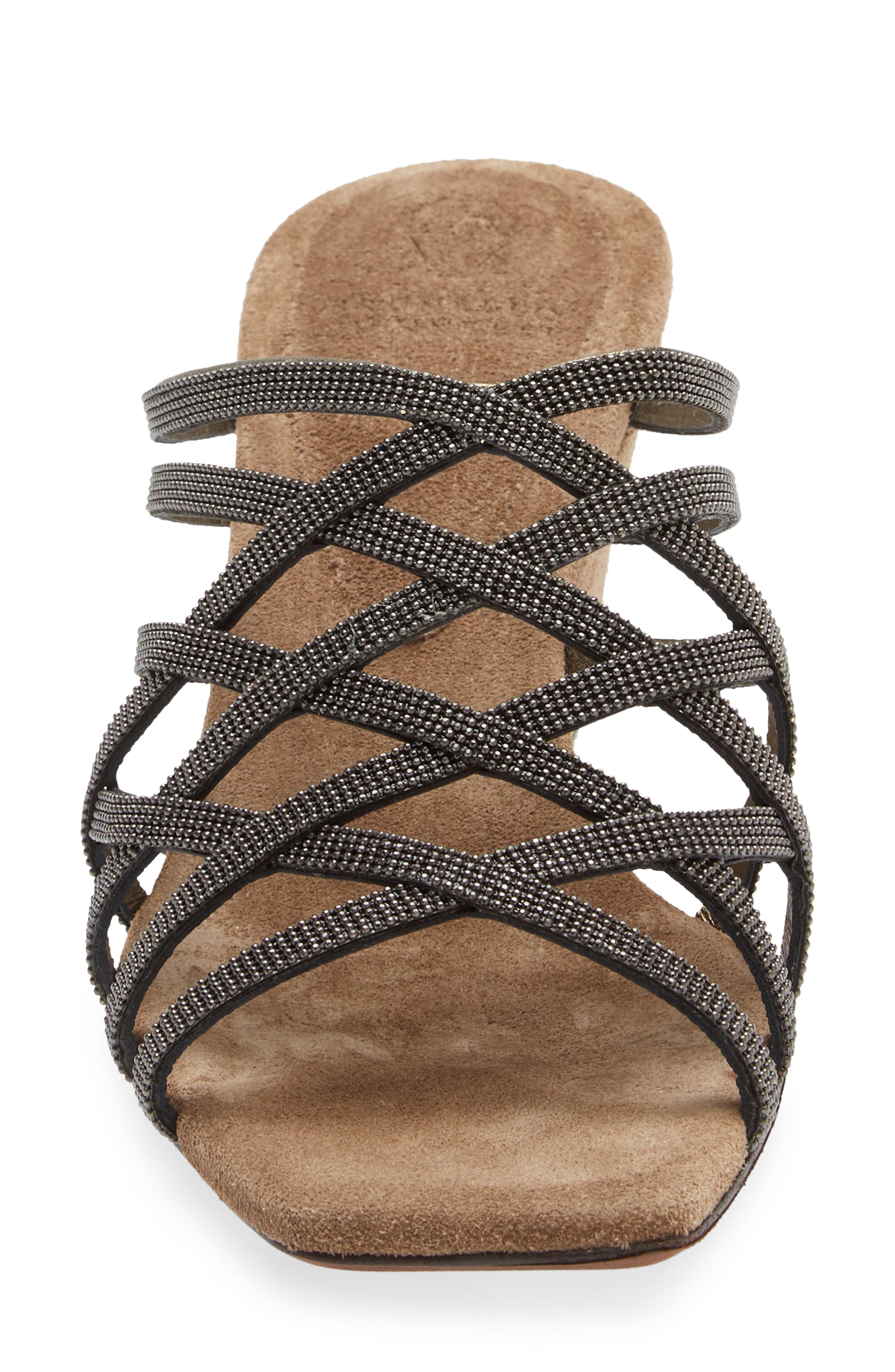 Brunello Cucinelli Cage Wedge Slide Sandal, Alternate, color, 