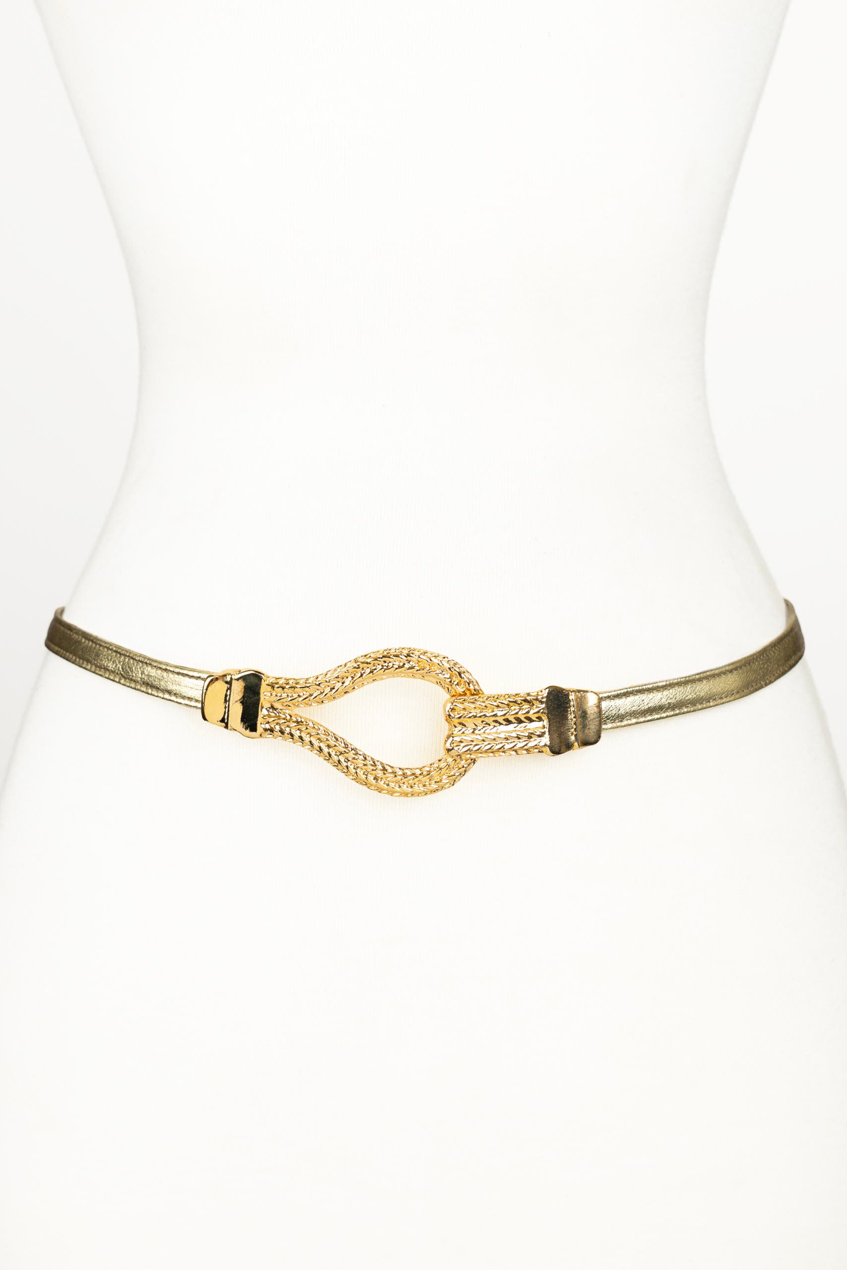 Raina Belts Christian Corset Leather Belt In Gold