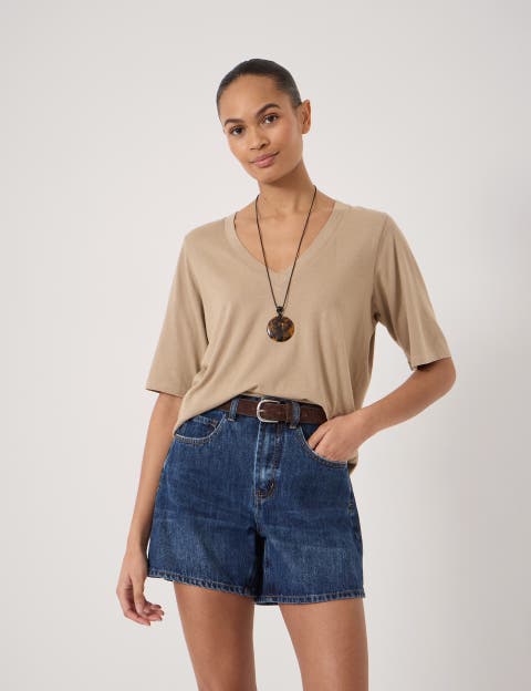Reece V-Neck Drapey T-Shirt
