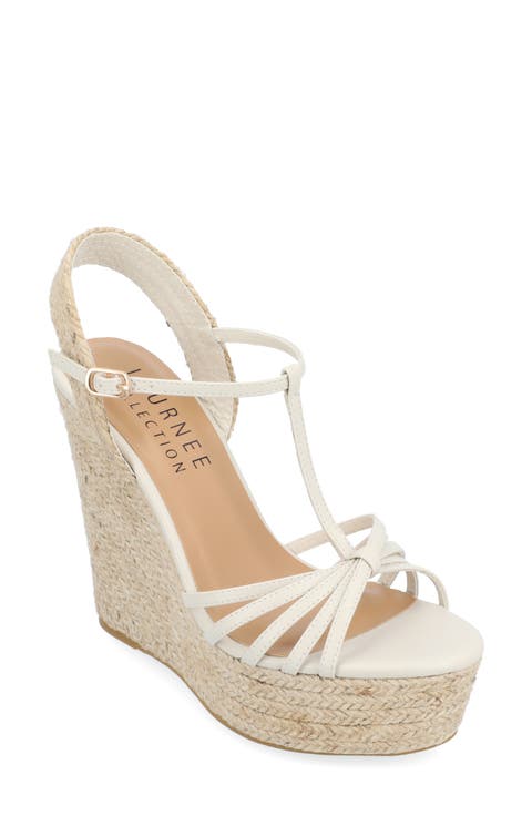 Yara T-Strap Espadrille Wedge Platform Sandal (Women)