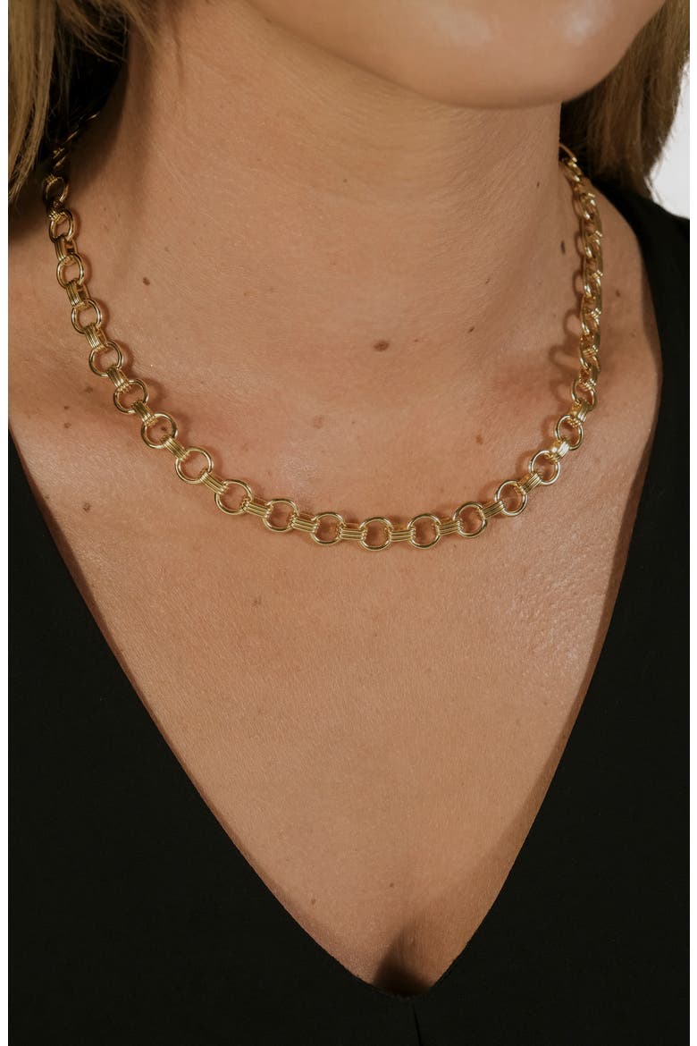 Rhys Chunky Chain Necklace, Alternate, color, GOLD