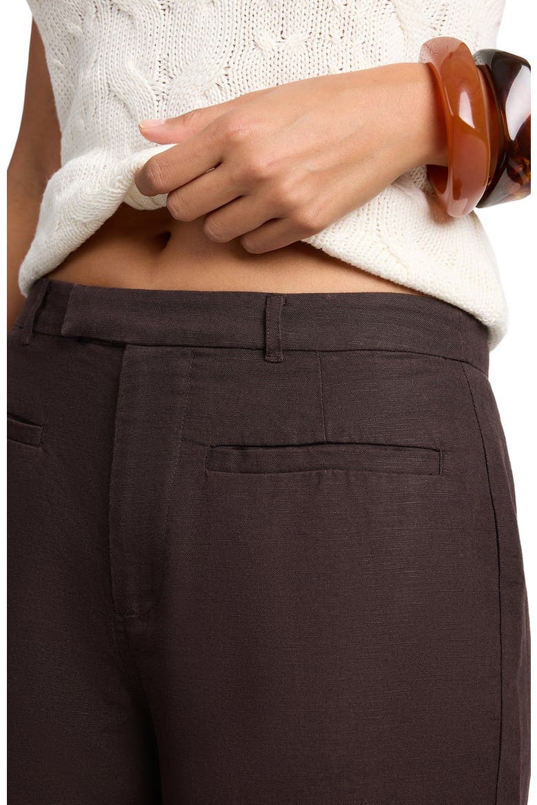 Air Linen Mid-Rise Pant, Alternate, color, ESPRESSO