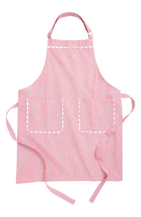 Rickrack Trim Stripe Apron
