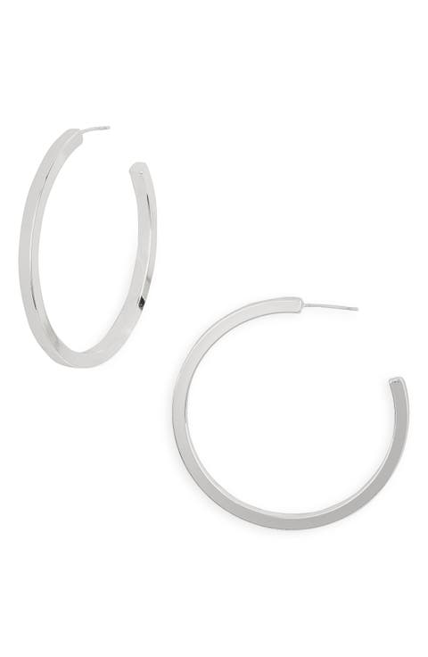 Demi Fine Square Edge Hoop Earrings