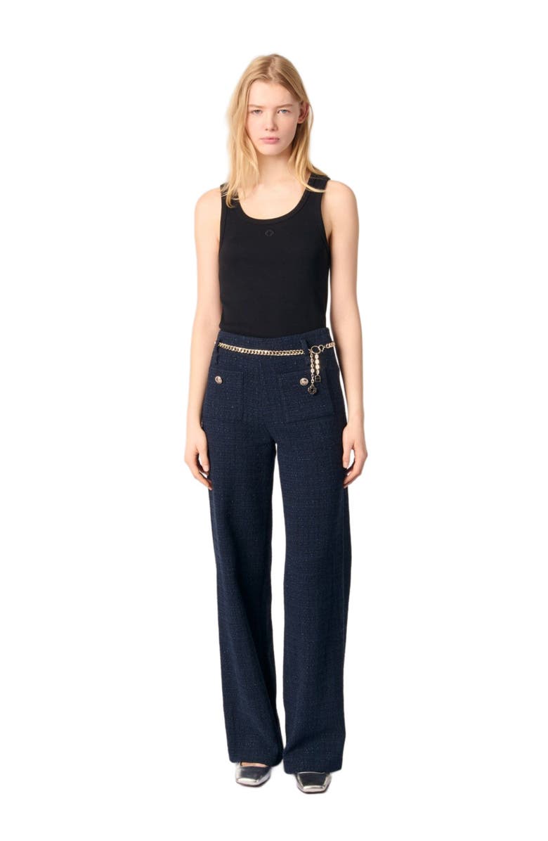 maje Rib knit tank top, Main, color,