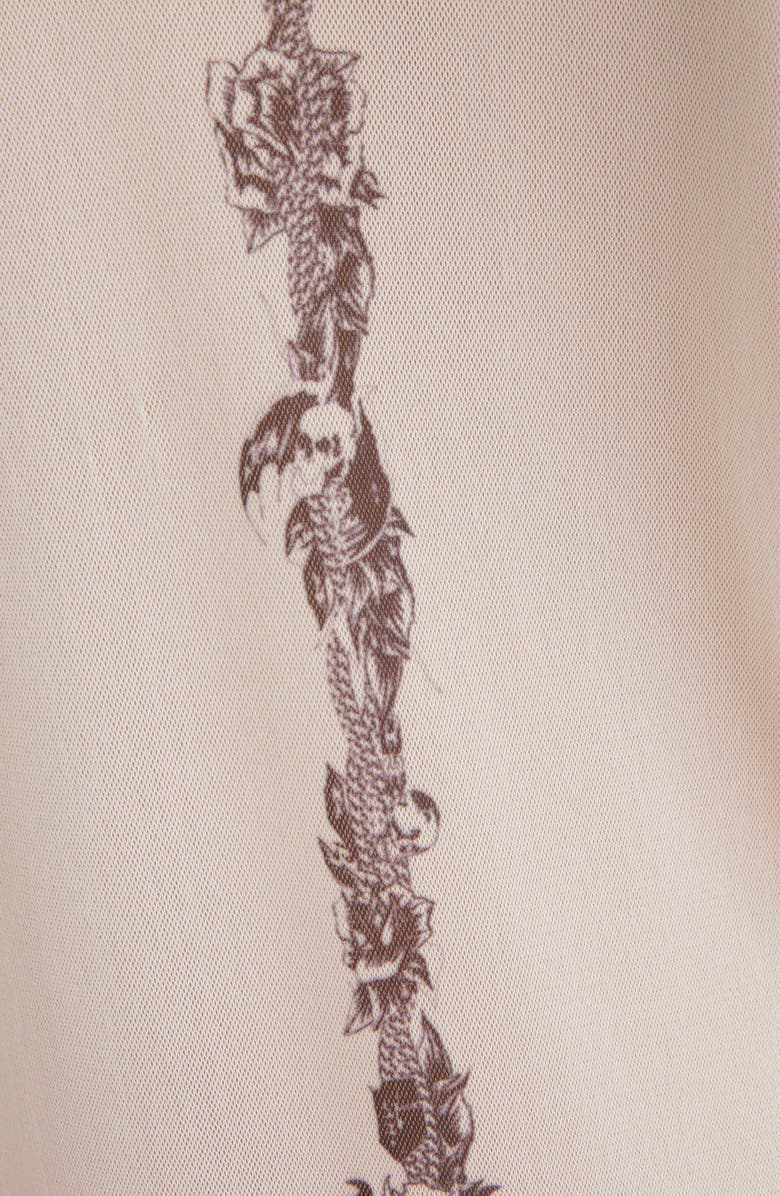 Givenchy Tattoo Shrine Long Sleeve Mesh Top, Alternate, color,