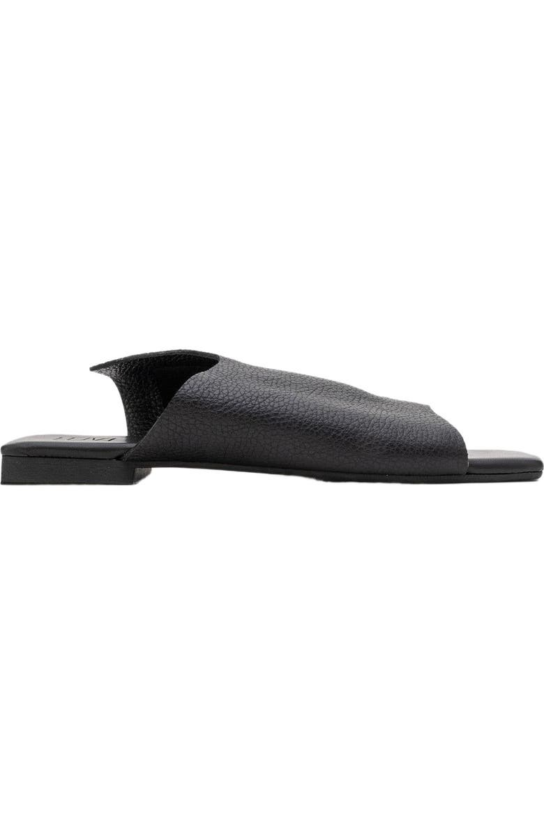Forever & Always Shoes Orianna Leather Slide Sandal, Alternate, color, Black Leather