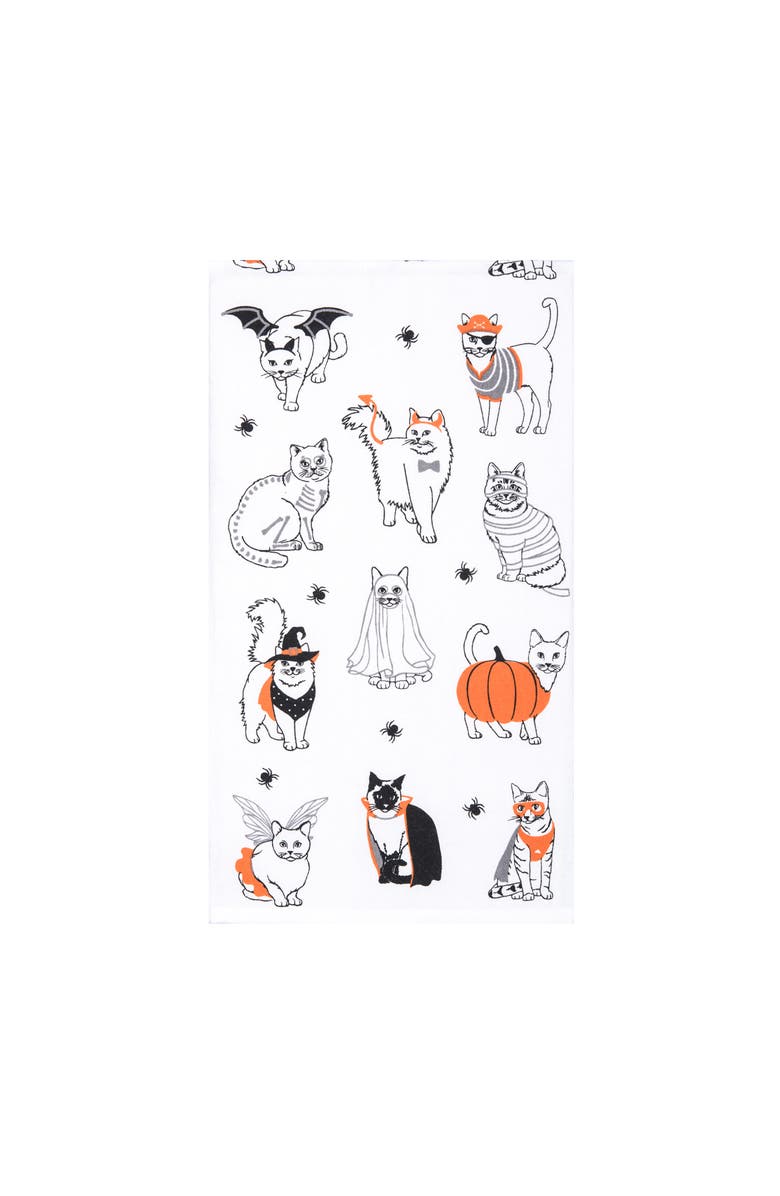 C&F Home Halloween Costume Cats 100% Cotton Flour Sack Dishtowel, Main, color, White