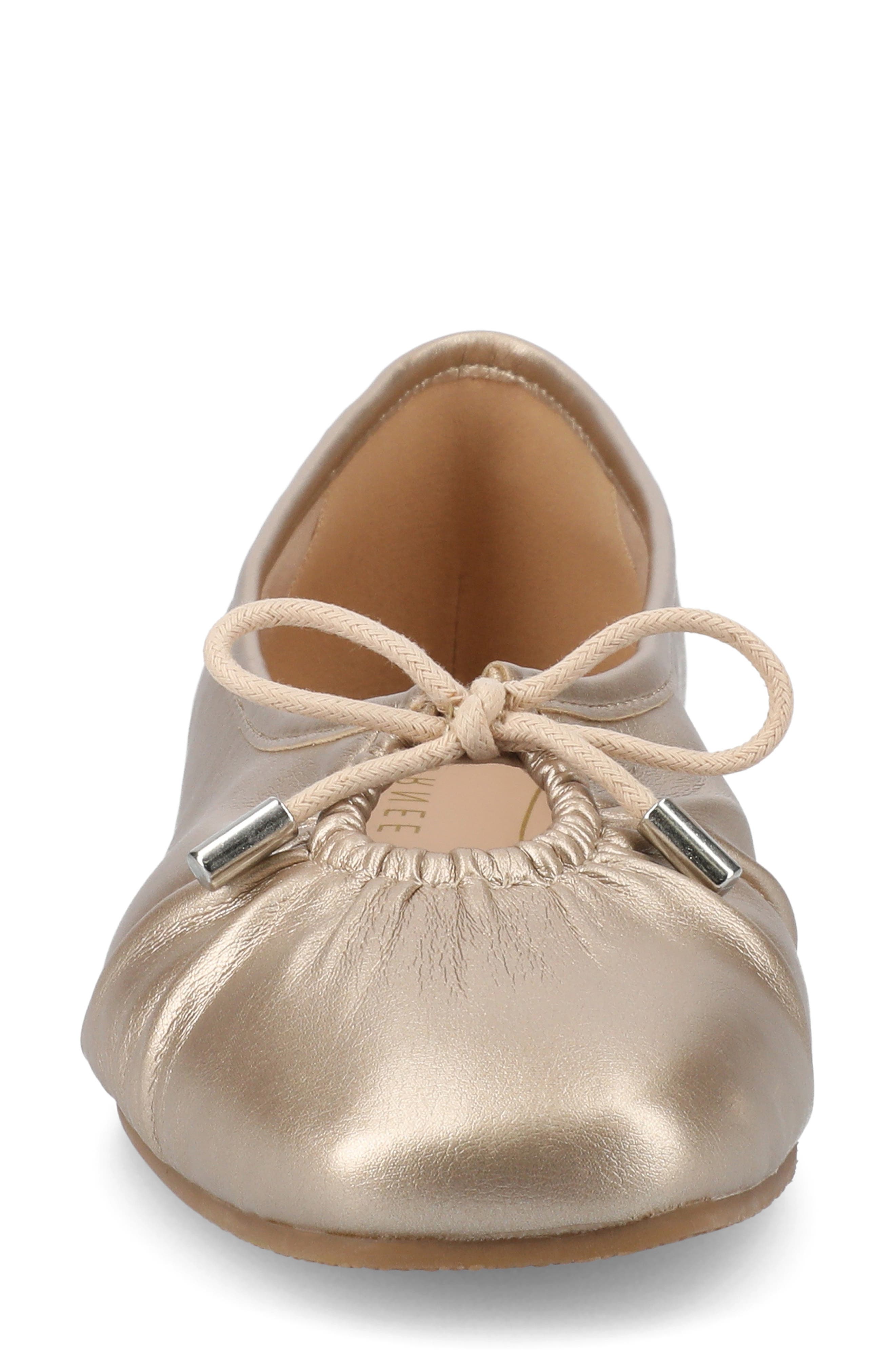 Callee Keyhole Square Toe Flat, Alternate, color, CHAMPAGNE