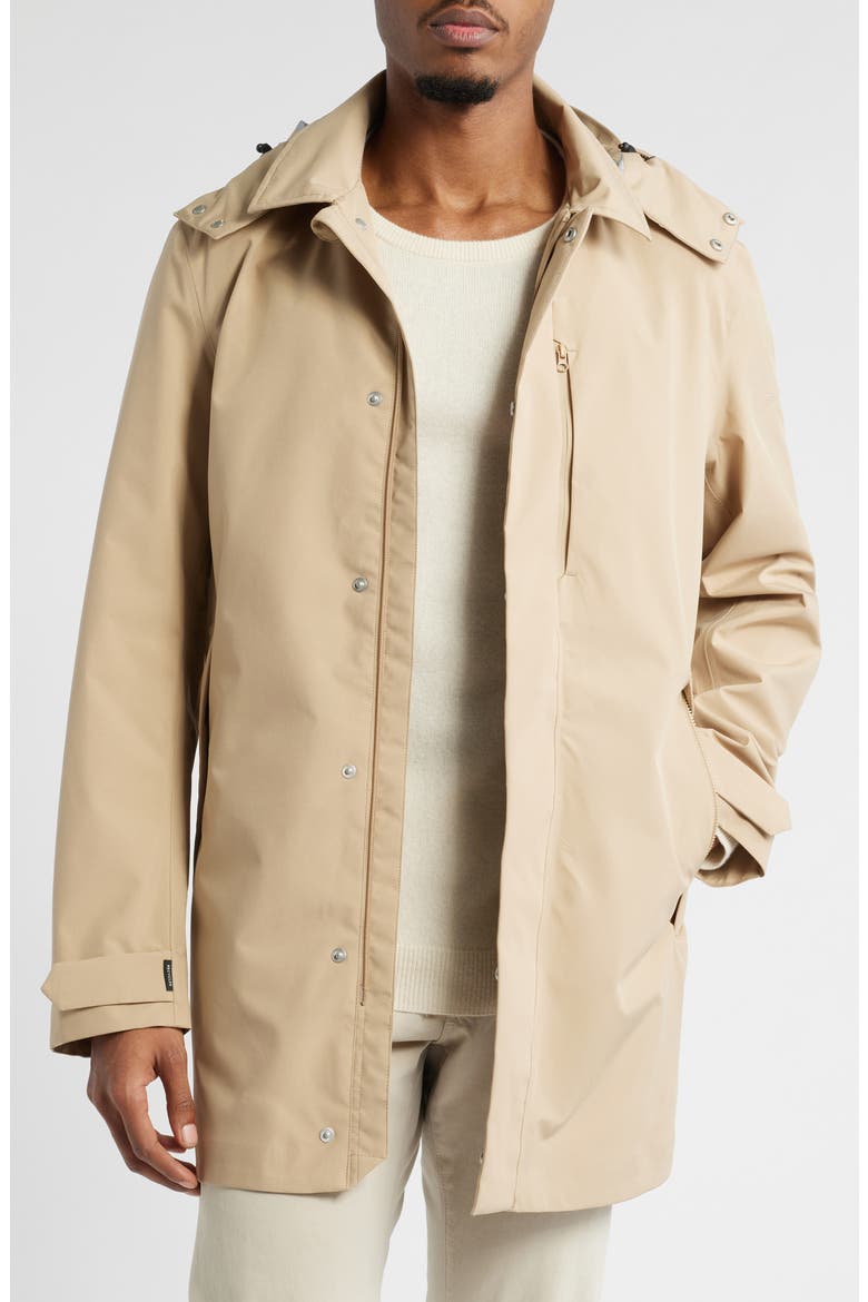 Battersea Water Resistant Hooded Jacket, Main, color, STARDUST BEIGE