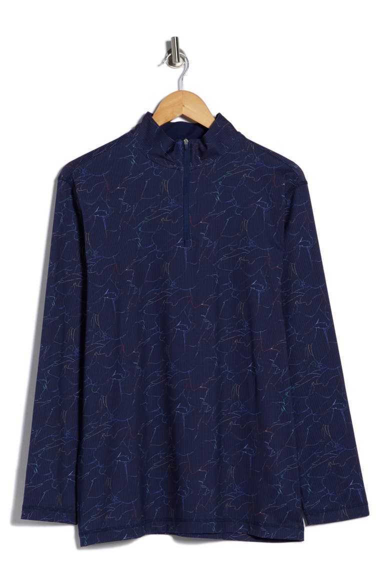 Rib Half Zip Pullover, Alternate, color, MIDNIGHT