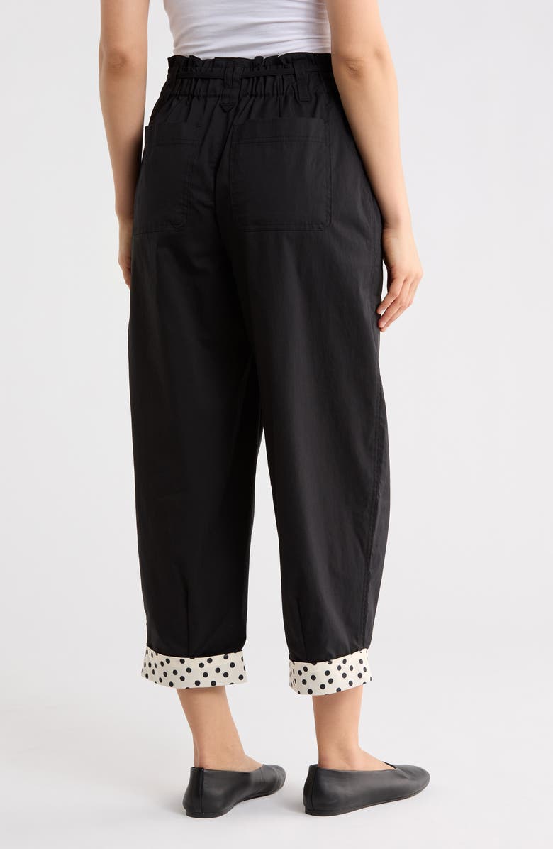 Democracy Paperbag Waist Barrel Pants, Alternate, color, Black