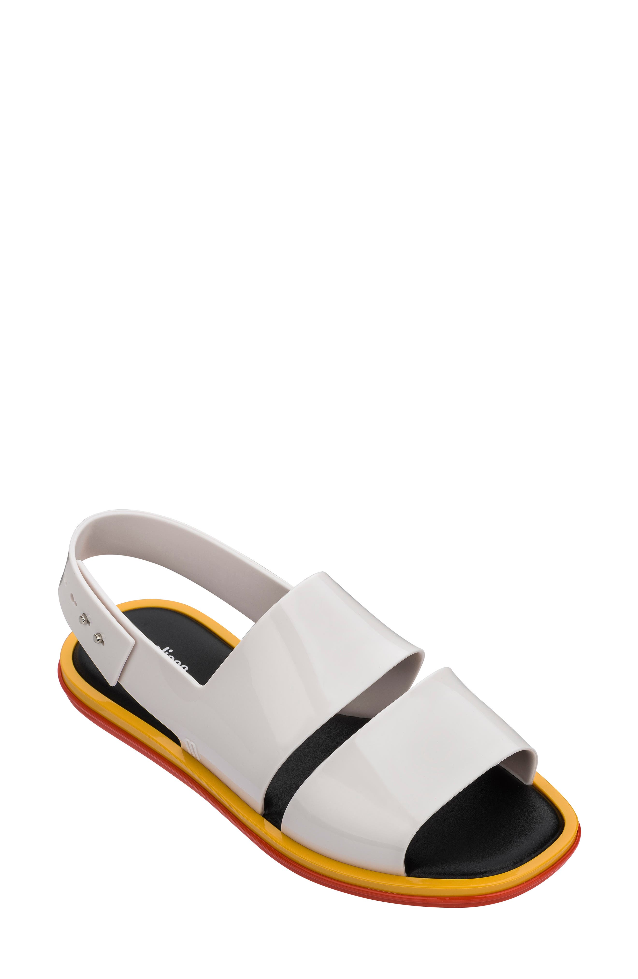 Carbon Slingback Sandal, Main, color, BLACK/ WHITE
